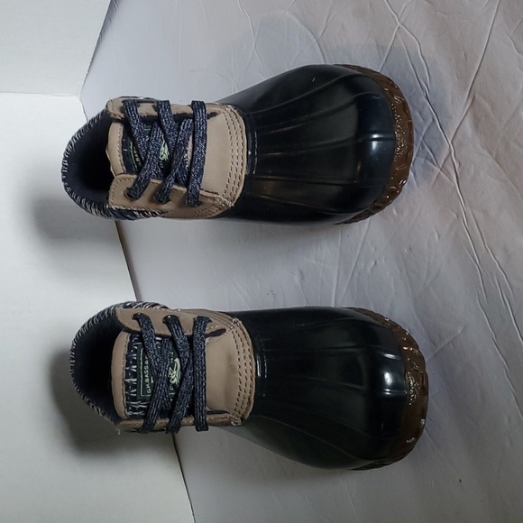 Mens J. H. Bass Leather/Rubber Duck Shoes. Brown/Navy. Sz 8. New W/O Tags - Picture 2 of 11